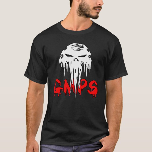 gmps white skull mdball logo T-Shirt (Front)