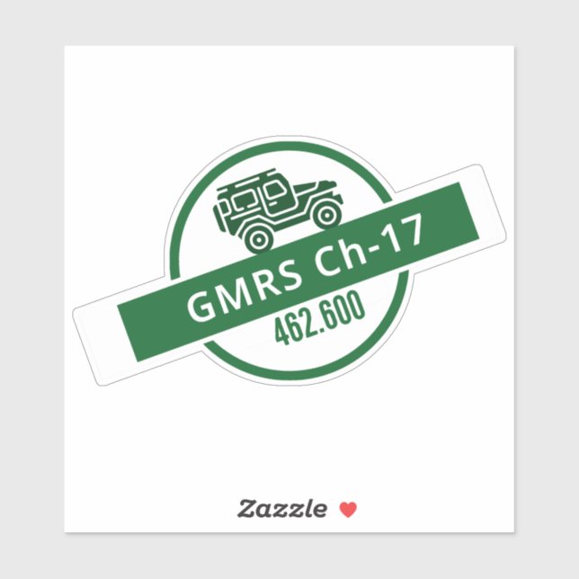GMRS Channel 17 462.600 Sticker (Sheet)