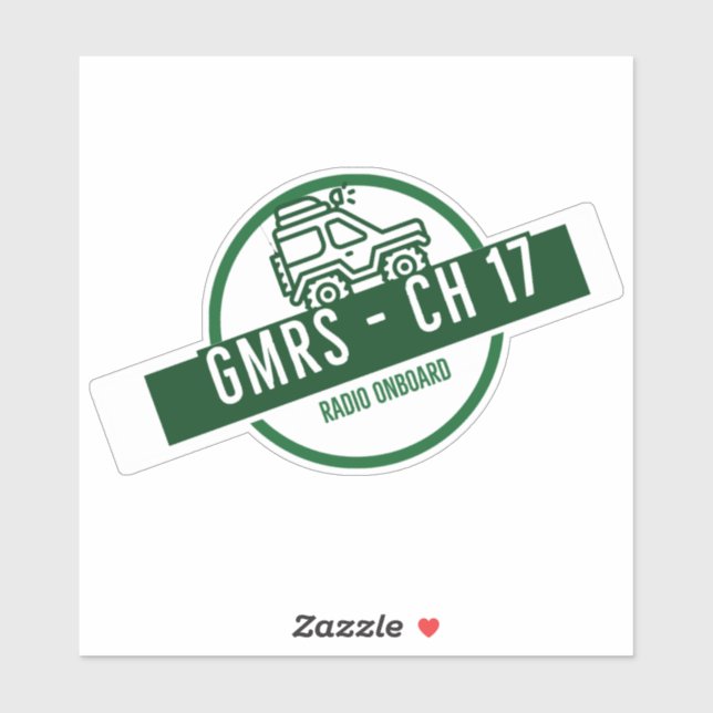 GMRS Channel 17 Sticker (Sheet)