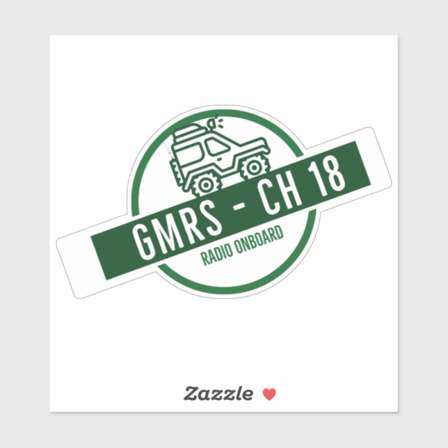 GMRS Channel 18 Sticker (Sheet)