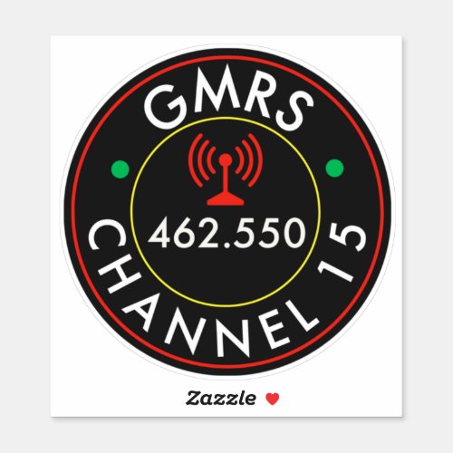 GMRS Radio Channel 15  Sticker