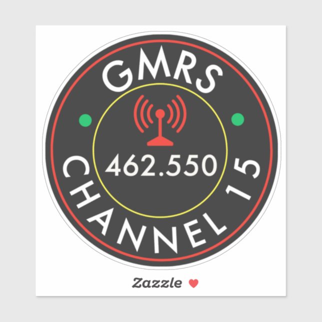 GMRS Radio Channel 15  Sticker (Sheet)