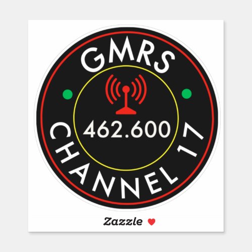 GMRS Radio Channel 17  Sticker