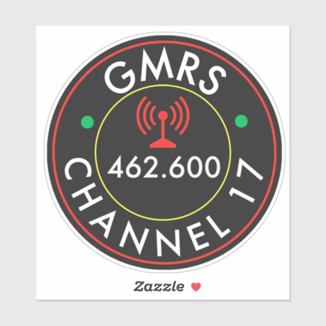 GMRS Radio Channel 17  Sticker (Sheet)