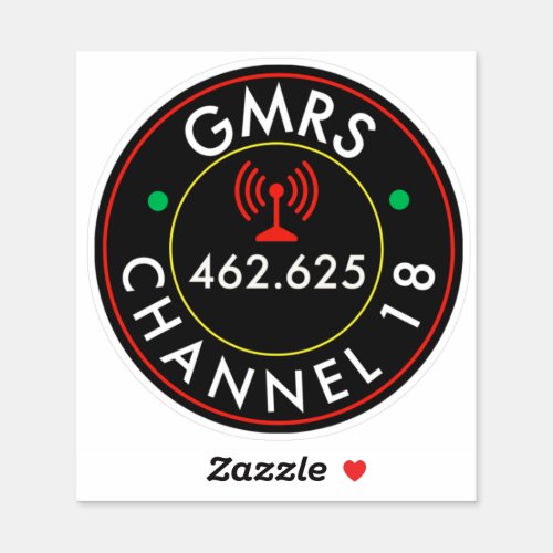GMRS Radio Channel 18 Sticker