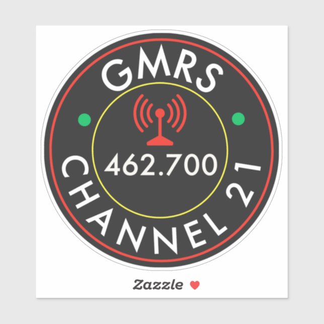 GMRS Radio Channel 21 Sticker (Sheet)