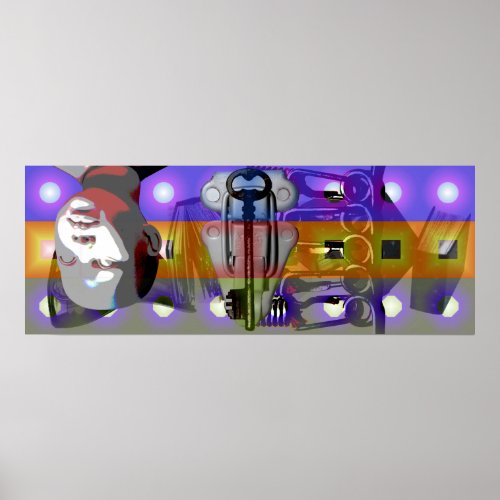 GMT 24 H Project Doll Key gradient colors Frame P Poster