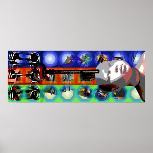GMT 24 H Project Doll Key Psychedelic Frames P Poster