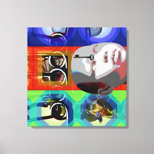 GMT 24 H Project Doll Key Psychedelic Frames S Canvas Print