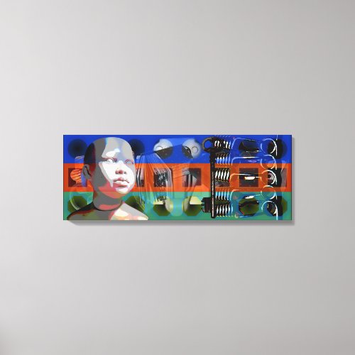GMT 24 Heures Project Doll gradient colors Frame C Canvas Print