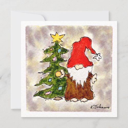 Gnam and Tree Christmas Card