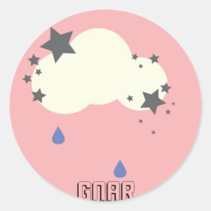 gnar classic round sticker