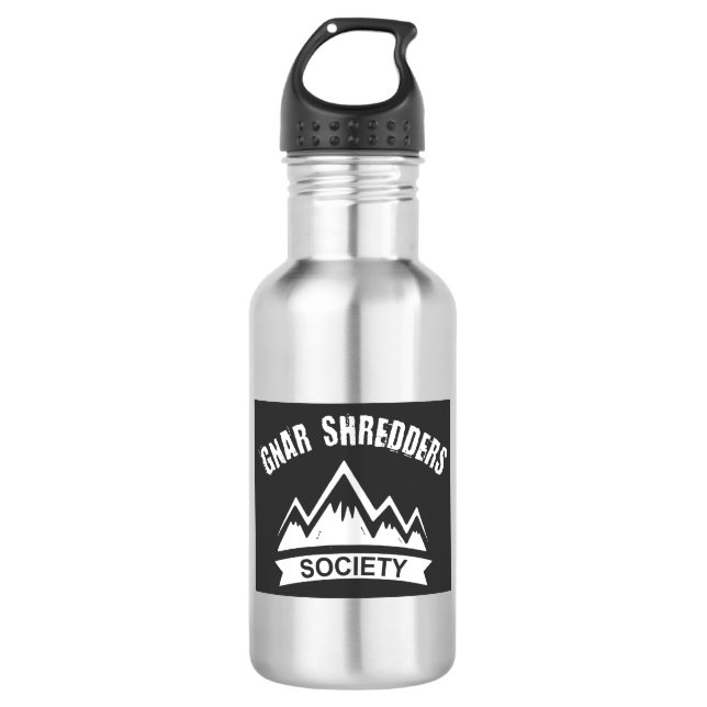 Gnar Shredders Society Stainless Steel Water Bottle (Front)