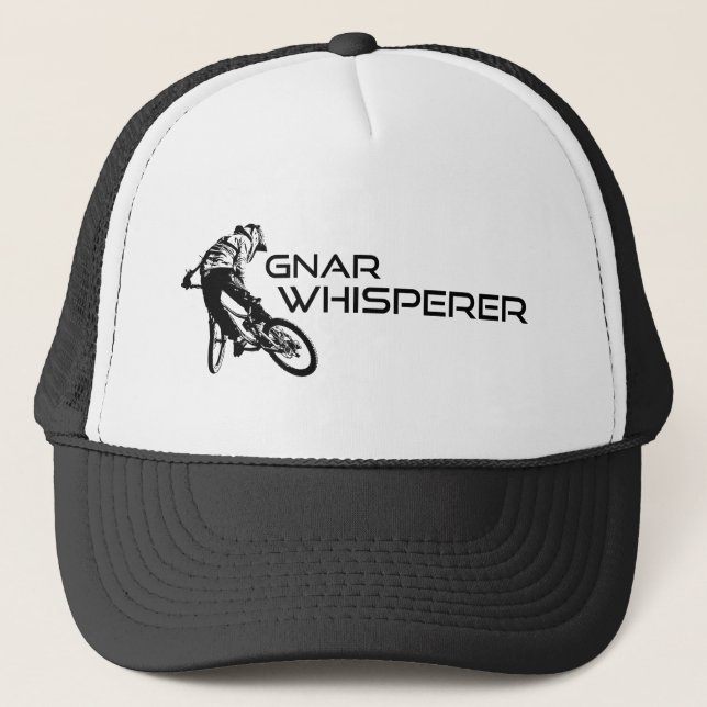 Gnar Whisperer Mountain Biking Trucker Hat (Front)