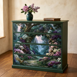 Gnarled Tree Arch Enchanted Forest Path Decoupage Tissue Paper