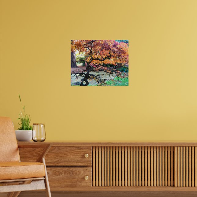 Gnarly Autumn Japanese Maple Tree Poster (Living Room 2)