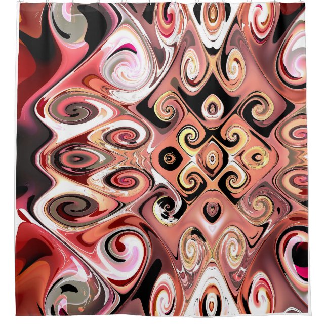 Gnarly Design Shower Curtain (Front)