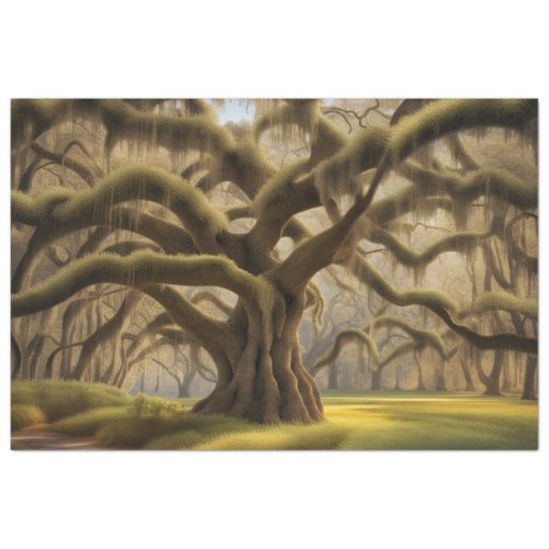 Gnarly Oak Spanish Moss Low Country Decoupage  Tissue Paper