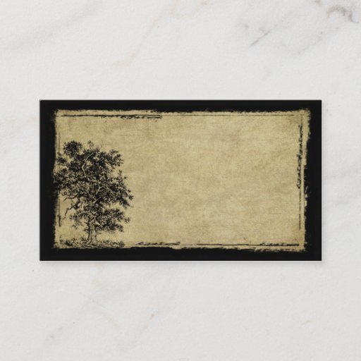 Customizable Gnarly Old Tree- Prim Biz Cards Business Card