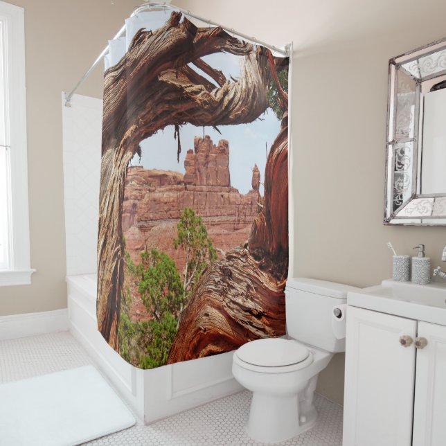 Gnarly Tree Fine Art Photo Shower Curtain (In Situ)