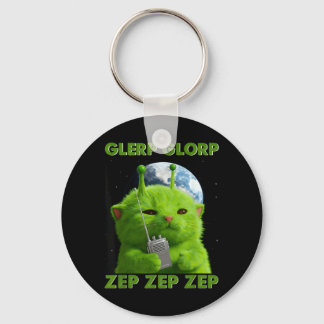 Gnarp Cat Silly Alien Cat Meme Brainrot Meme Funny Keychain
