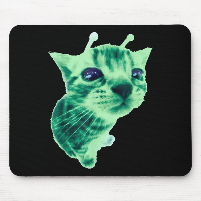 Gnarp Cat Silly Alien Cat Meme Brainrot Meme Funny Mouse Pad (Front)