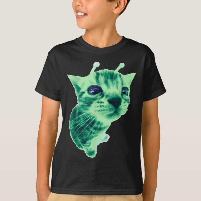 Gnarp Cat Silly Alien Cat Meme Brainrot Meme Funny T-Shirt (Front)