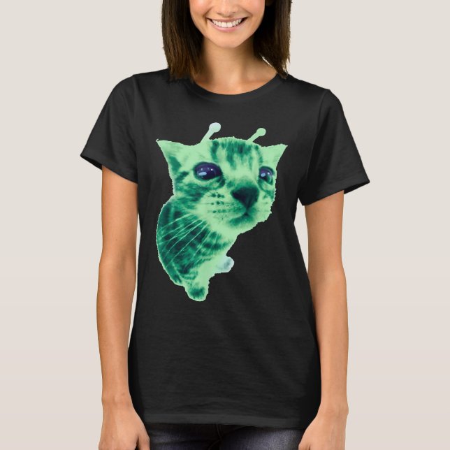 Gnarp Cat Silly Alien Cat Meme Brainrot Meme Funny T-Shirt (Front)
