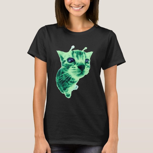 Gnarp Cat Silly Alien Cat Meme Brainrot Meme Funny T-Shirt (Front)