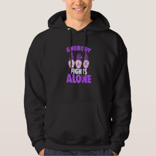 Gnobody Fights Alone Epilepsy Gnome Epilepsy Aware Hoodie