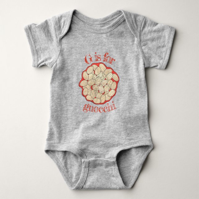 Gnocchi Italian Cuisine Food Potato Dumpling Pasta Baby Bodysuit (Front)