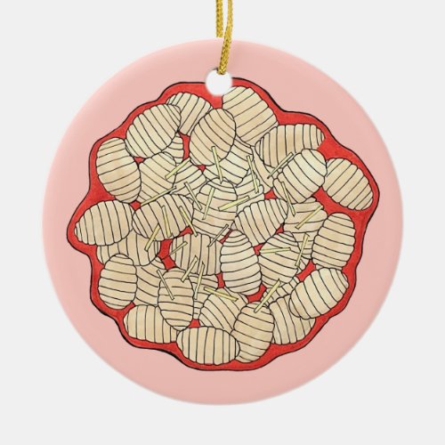 Gnocchi Italian Cuisine Food Potato Dumpling Pasta Ceramic Ornament