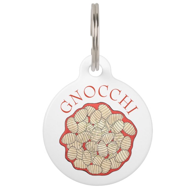 Gnocchi Italian Cuisine Food Potato Dumpling Pasta Pet ID Tag (Front)
