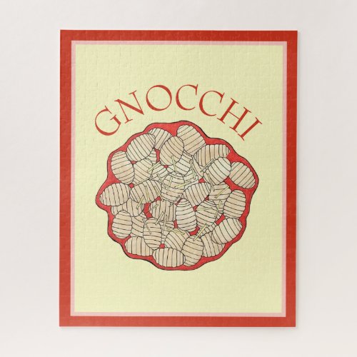 Gnocchi Pasta Homemade Italian Food Illustration Jigsaw Puzzle