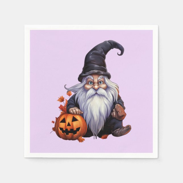 Gnom gnome Halloween Napkins (Front)