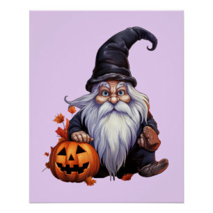 Gnom gnome Halloween Poster