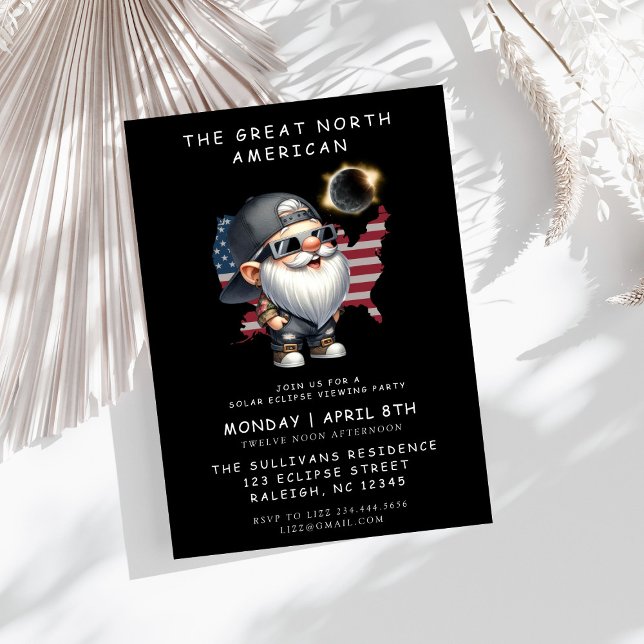 Gnome 2024 Total Solar Eclipse Viewing Party Invi Invitation (Creator Uploaded)