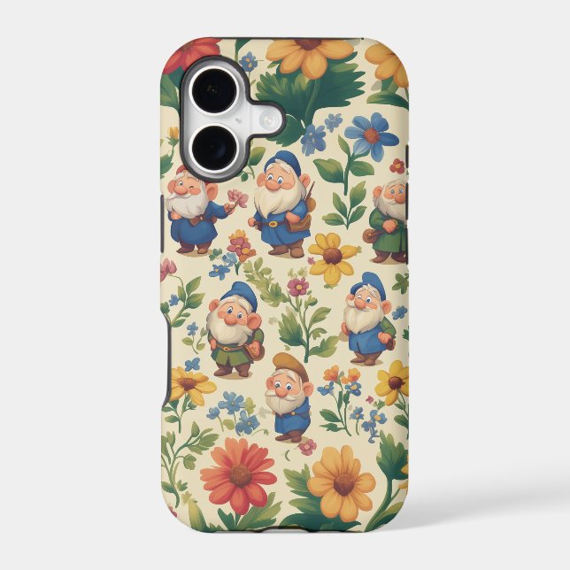Gnome a flower pattern design iphone case (Back)