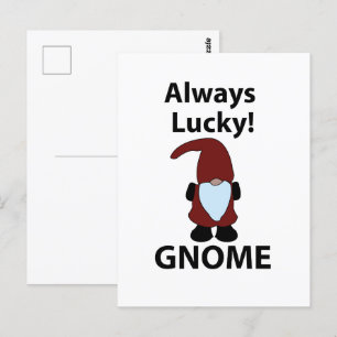 Gnome Always Lucky Gnome Postcard