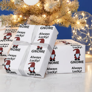 Gnome Always Lucky Gnome Wrapping Paper