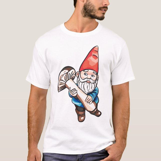 Gnome and Mushroom T-Shirt (Front)