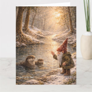 Gnome and Otter Card