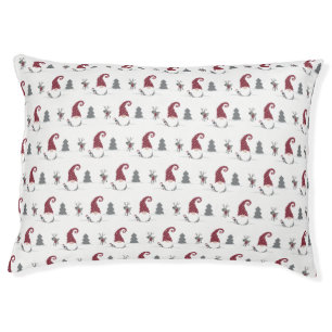 Gnome and reindeer holiday Scandinavian Tomte Pet Bed