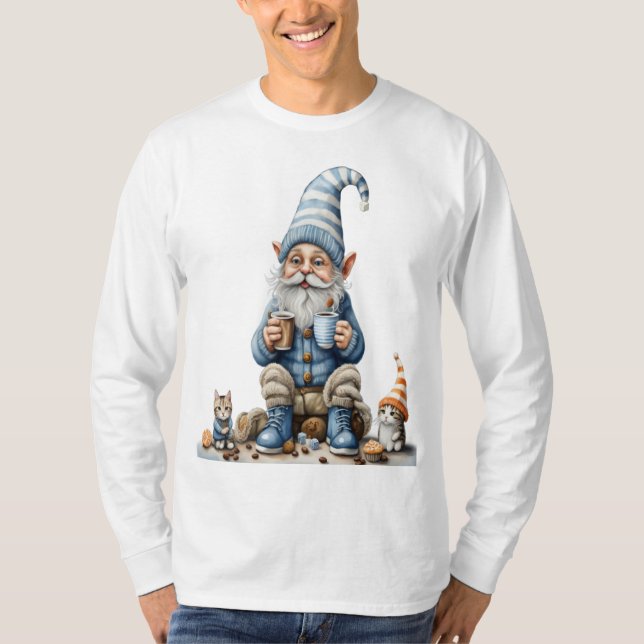Gnome and winter season  T-Shirt (Front)