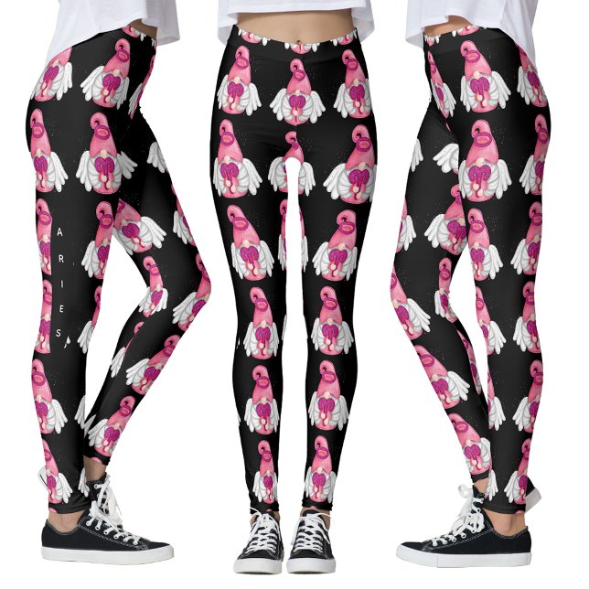 Gnome  Aries Astrology Sign Angel Leggings (Gnome Aries Astrology Sign Angel Leggings)