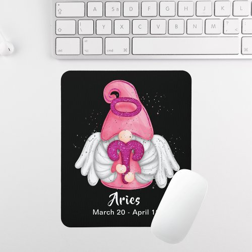 Gnome Aries Astrology Sign Angel Mouse Pad