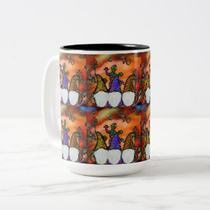 Gnome Art Two-Tone Coffee Mug