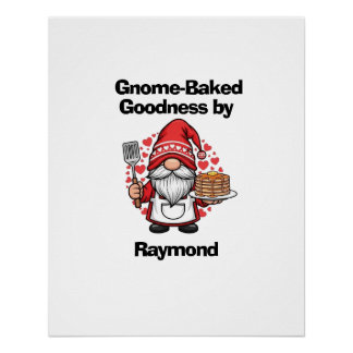 Gnome at home design poster