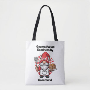 Gnome at home design tote bag