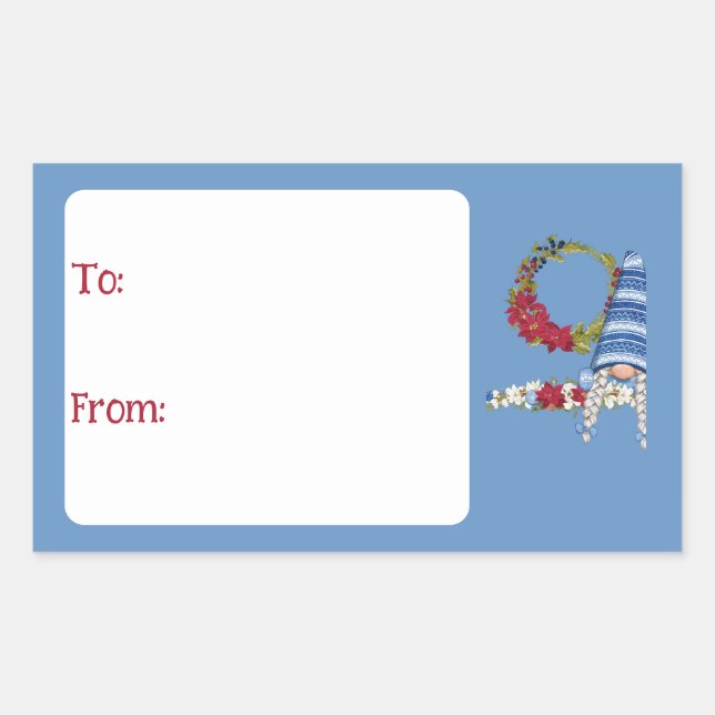 Gnome at Home Gift Tag (Front)